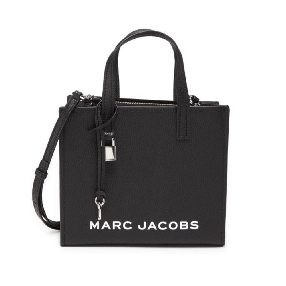 Marc Jacobs Black Square Top-Handle Tote with Shoulder Strap